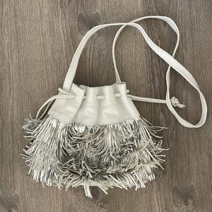 Shaggy White Purse